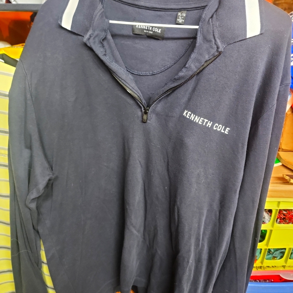 Kenneth Cole long sheave 1/2 zip up XL